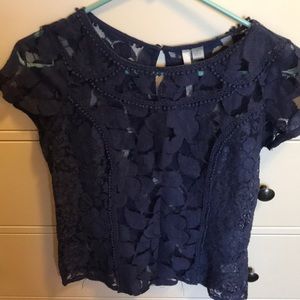 Lauren Conrad Lace Detail Top